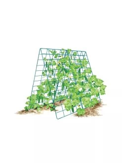 Deluxe Cucumber Trellis -Garden Supplies 8587083 001 BLUE Cukes two sided deluxe cucumber trellis support storm blue 3 4