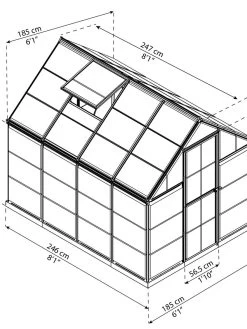 Canopia® By Palram Harmony™ Greenhouse, 6' -Garden Supplies 8588022 11V tif