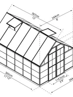 Canopia® By Palram Balance Greenhouse, 8' X 12' -Garden Supplies 8588023 06V jpg