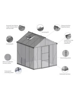 Canopia® By Palram Glory™ Greenhouse, 8' -Garden Supplies 8591547 17v