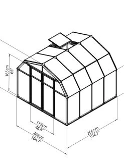 Canopia® By Palram Hobby Gardener Greenhouse, 8' -Garden Supplies 8599331 11V tif