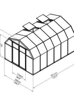 Canopia® By Palram Hobby Gardener Greenhouse, 8' -Garden Supplies 8599332 03V tif