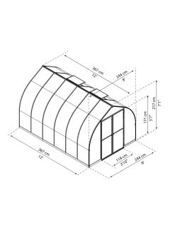 Canopia® By Palram Bella™ Greenhouse, 8' -Garden Supplies 8599338 04v