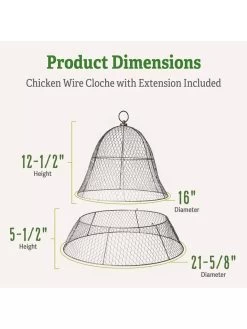 Chicken Wire Cloche With Extension -Garden Supplies 8600116 1