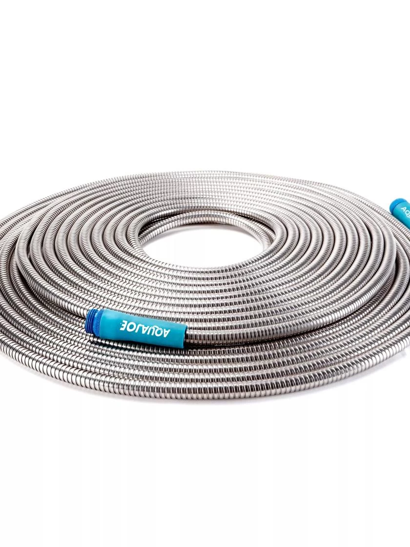 Sun Joe AJSGH100 Heavy-Duty Spiral Constructed Stainless Steel Garden Hose | 100-Feet | 1/2 In. Diameter 1 Sun Joe AJSGH100 Heavy-Duty Spiral Constructed Stainless Steel Garden Hose | 100-Feet | 1/2 In. Diameter