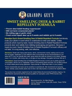 Grandpa Gus's Deer & Rabbit Repellent Spray -Garden Supplies 8612427 05V 3 4