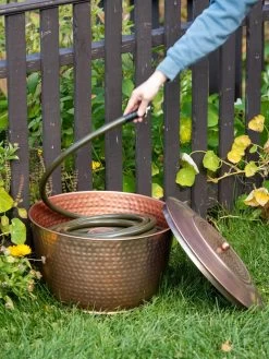 Hammered Copper Hose Pot With Lid 13 Hammered Copper Hose Pot With Lid -Garden Supplies 8613311 0012