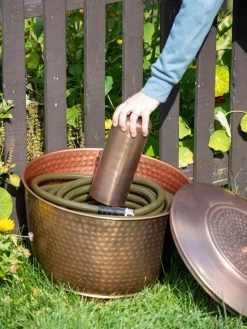 Hammered Copper Hose Pot With Lid 14 Hammered Copper Hose Pot With Lid -Garden Supplies 8613311 0019