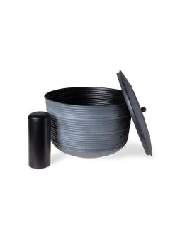 Ribbed Hose Pot With Lid -Garden Supplies 8613332 5804